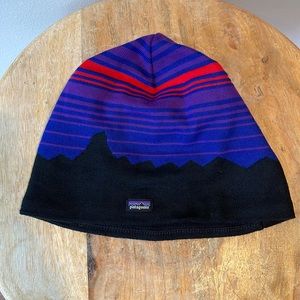 Patagonia mountain scape beanie hat unisex
